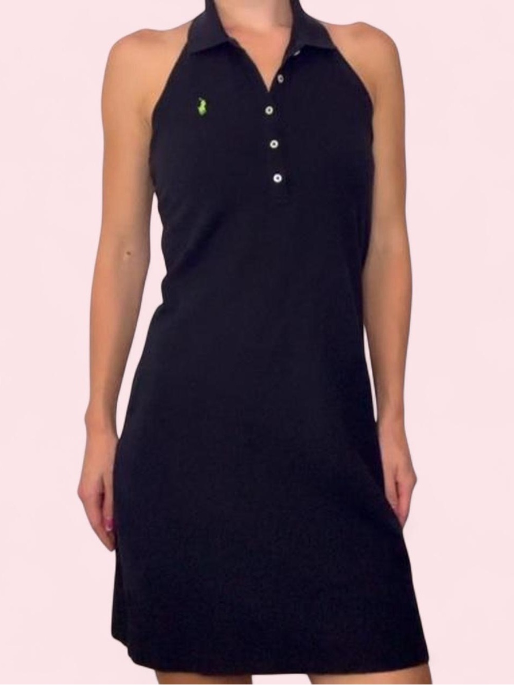 Ralph Lauren Navy Halter Polo Mini Dress